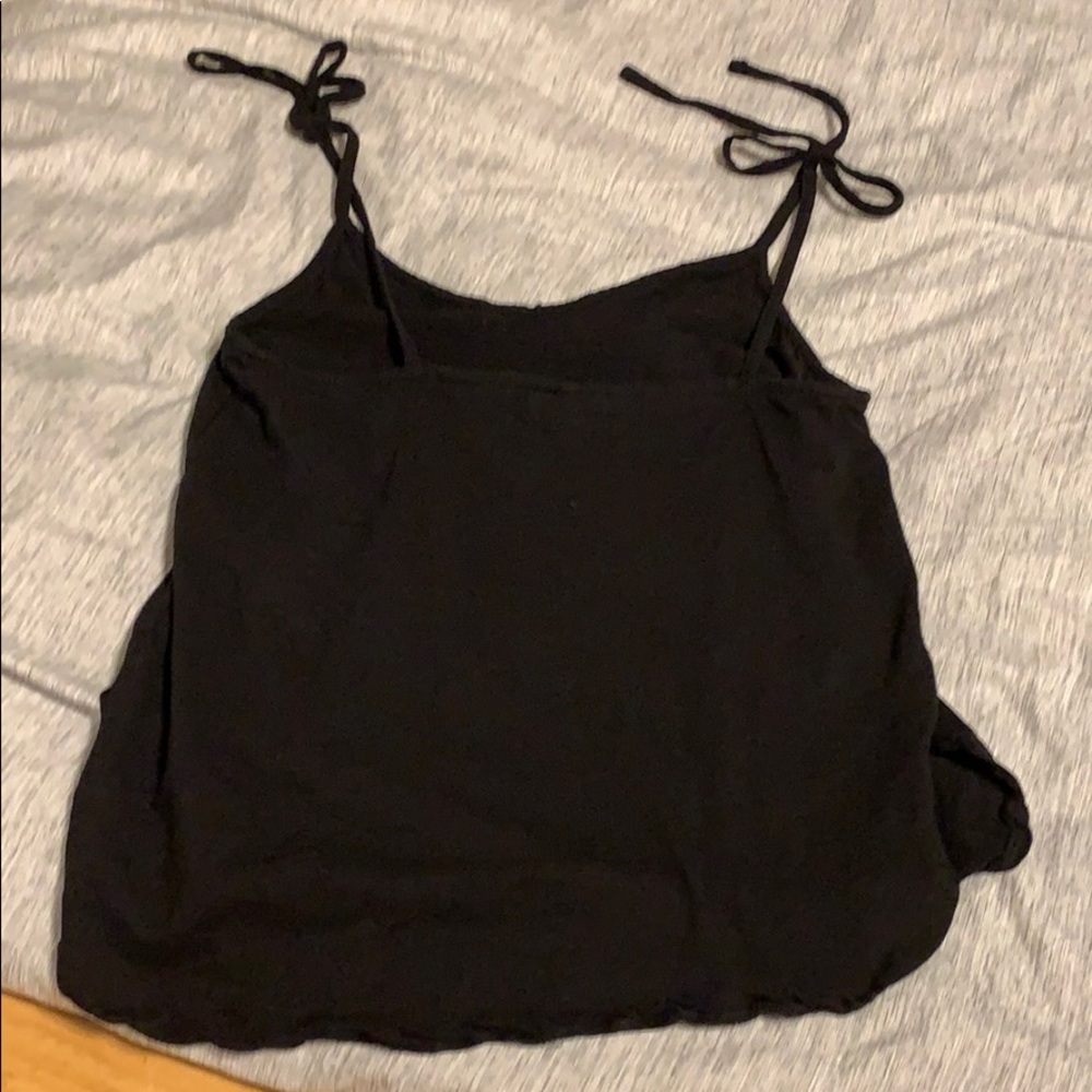 Basic H&M black tank w/ ties on shoulders XS - Picture 6 of 11